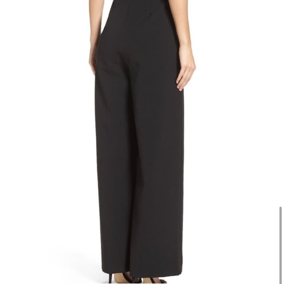 CHELSEA 28 Black Strapless Jumpsuit Romper Onesie Knot Detail Size 4 - Picture 9 of 14